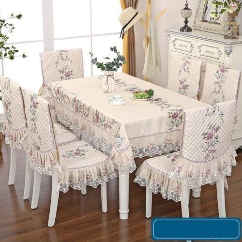 Tablecloth Chair Cover Household Chair Cushion European-style Dining Table Cover Rectangular Table Mat Decoration Tea Table Deco