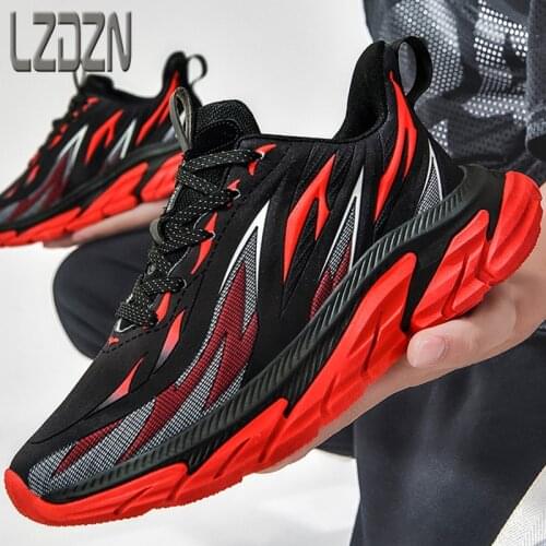 Sports Running Mens Shoes Shoes Cushion Light Marathon 2021 New Net Shoes Outdoor Hiking Mens Trendy Shoes All-Match Trend