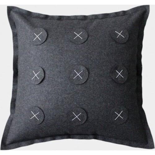 Cloth material handmade seat pillow without core , Nordic style detachable decoration sofa cushions no inner