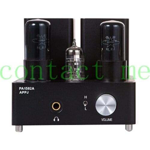 APPJ PA1502A Tube Headphone Amplifier ，6n4 ( 12ax7 ) 6P6P( 6v6 ) Lamp Headset AMPS with Tube