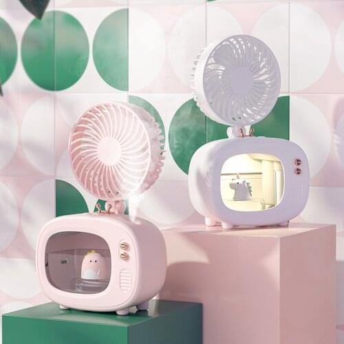 TV HUMIDIFIER FAN MOER BEAUTIFUL WITH NIGHT LIGHT PHONE HOLDER