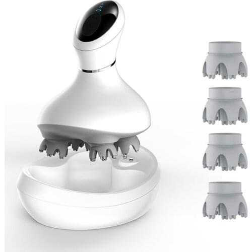 SUNGPO Smart Head Massager Vibrating Massage For Head Timing Control Four Silicone Claws Washing Hair 3D Electric Scaple Massage