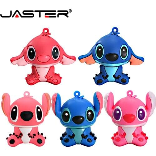 JASTER cartoon blue pink model Stitch usb flash drive usb 2.0 4GB 8GB 16GB 32GB 64GB pendrive cute mini Stitch pen drive