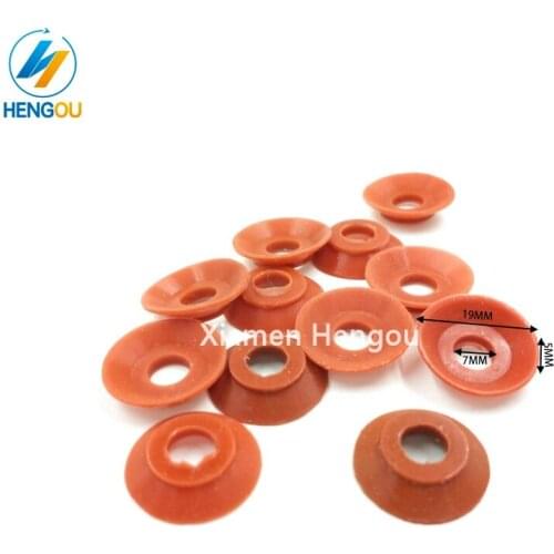 High quality 50 pcs printing machine parts red rubber sucker cup 19.0*7.0*5.0mm