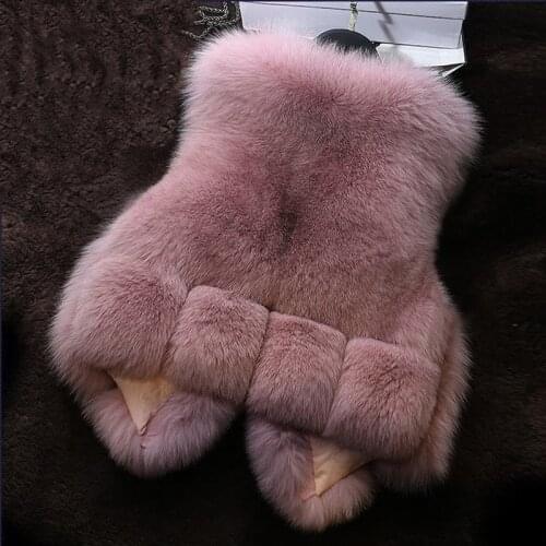 Toddler Fur Vest New Winter Kids Vest for Girls Snowsuits Thick Warm Baby Girl Fur Vest Infant Faux Waistcoats Children Clothes