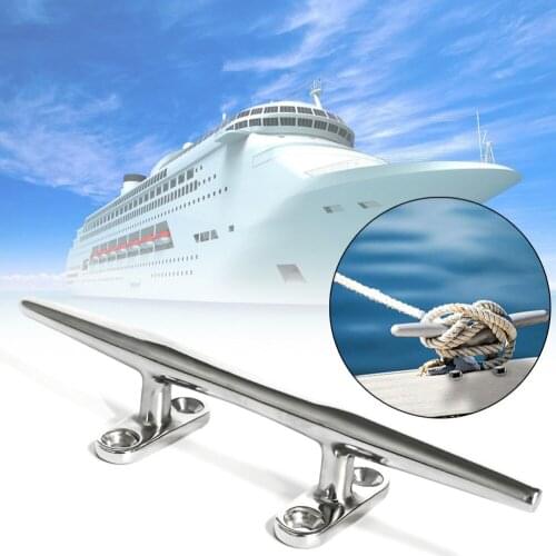 1PCS 316 Stainless Steel Low Flat Cleat Open Base Cleat Marine Boat Yacht RV Cabin Deck Line Rope Tie Boat Hardware Accessories
