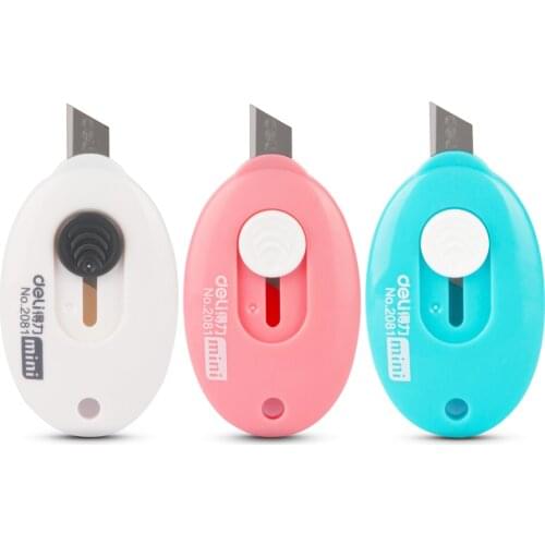 1 Pc Cute Solid Color Mini Portable Utility Knife Paper Cutter Cutting Paper Razor Blade Office Stationery