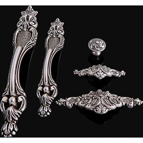 Top Designed 10PCS Furniture Handles European Antique Drawer Dresser Wardrobe Cupboard Cabinet Kitchen Pulls Handles and Knobs