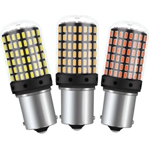 1x 3014 144smd CanBus S25 1156 BA15S P21W LED BAY15D BAU15S PY21W lamp T20 LED 7440 W21W W21/5W led Bulbs For Turn Signal Light