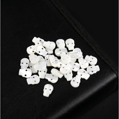 Shell Freshwater Shell Skull Beaded Straight Hole Earrings Necklace Crafts Materials DIY Jewelry Skirt Wedding Dress Loose Beads