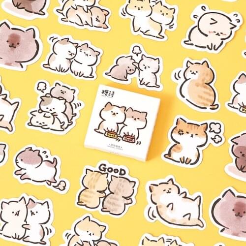 30 box/lot Cute naughty cat Decorative Stationery Planner Stickers Scrapbooking DIY Diary Album Stick Lable