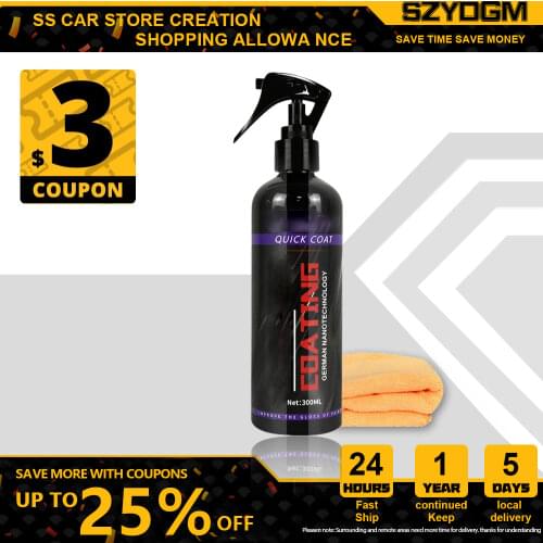 300ml Car detailing Wash Quick Ceramic Coating Wax Polish Spray Hydrophobic Top Coat Polymer Paint Sealant Anti-scratch