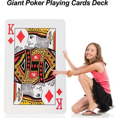 37*26cm 54PCS Giant Jumbo Deck Of Big Playing Cards Fun Full Poker Game Kids Home Family Party Playing Card Enterminment Gift