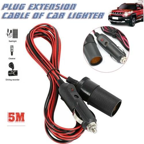 5 m 12 V Car Cigarette Lighter Extension Cable Socket Adapter Charger Female Socket Plug Car Cigarette Lighter Accessories
