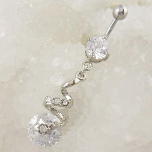 5pcs/lot Belly Navel Ring Body Jewelry in Clear Color nickel-free