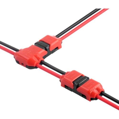 5/10/20Pcs Quick Electrical Cable 1/2 Pin I Type For Led Strip Car Electric Wire Connector Quick Wire Splice Connectors 22-18AWG