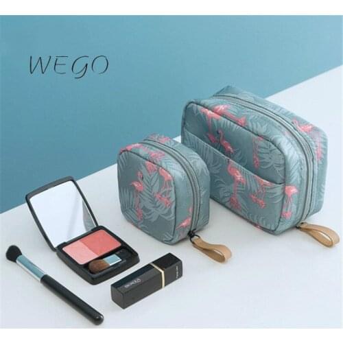 Travel Toiletry Storage Bag Beauty Makeup Bag Cosmetic Bag Organizer Hot Sale Mini Solid Color Flamingo Cosmetic Bag Cactus