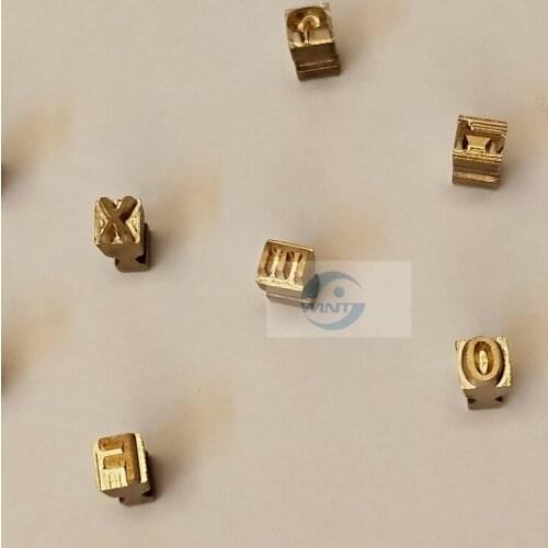 Customized Stamping Letters For Size Type A 2*4*6.5mm 62pcs and Type B 2*3.3*7mm 309pcs