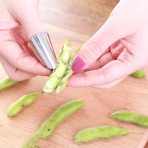 Stainless Steel Kitchen Finger Protector Cutting Protection Tool Peanut Nut Vegetable Peeler Kitchen Tools