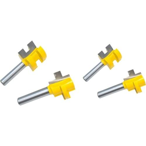 JFBL Hot 2Pcs 8mm Shank Tongue & Groove Router Cutter Tenon Line Bit Woodworking Tool