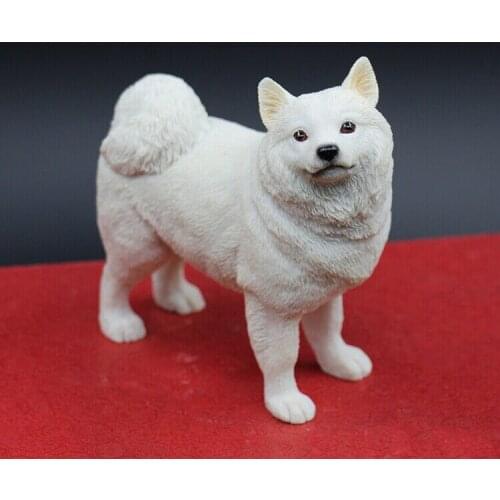 JJM Samoyed Dog Pet Figure Smart Canidae Animal Car Decoration PVC Model Doll EducationalToy for Children Kids Gift
