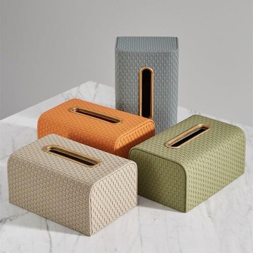 Leather Creative Tissue Box Toilet Paper Rack KTV/Livingroom Desktop Storage Organization Waterproof Bathroom Roll Holder
