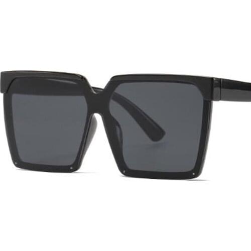 Square Oversized Sunglsses Women Men Black Shades Ladies Vintage Glasses Bulk Eyewear Plastic Classic Goggles UV400 Gafas