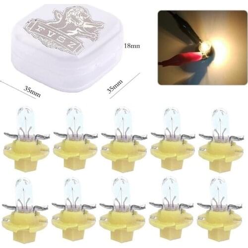10Pcs T5 B8.4D 12V 1.5W 3000k car instrument bulbs for automotive accessories The dashboard interior high quality yellow lights