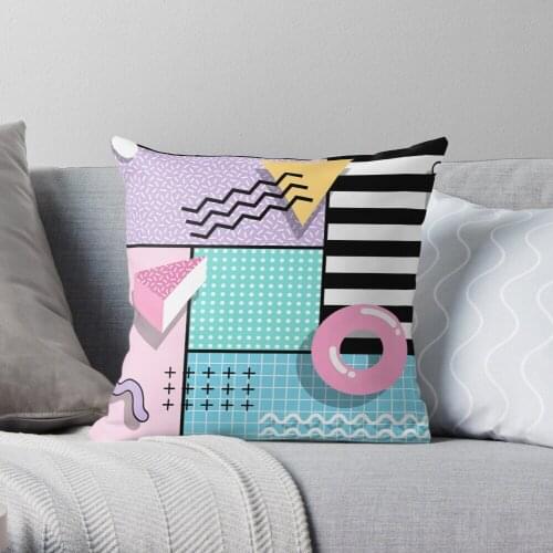 Memphis Party Throw Pillow Cushion Cover Polyester throw pillows case on sofa home living room car seat decor 45x45cm