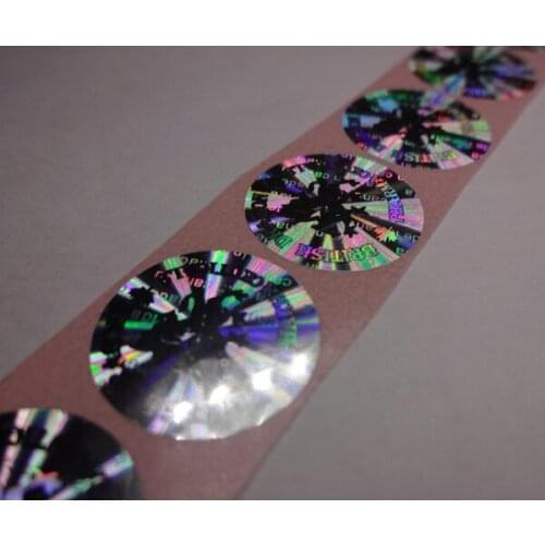 Cheap custom hologram laser cut stickers label,void if removed