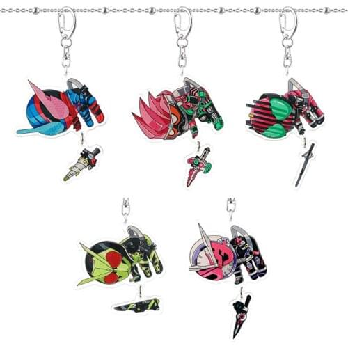 2021 New Japanese Animation Elements Acrylic Key Chain Color Mecha Animation Q Version Key Chain Jewelry Wholesale