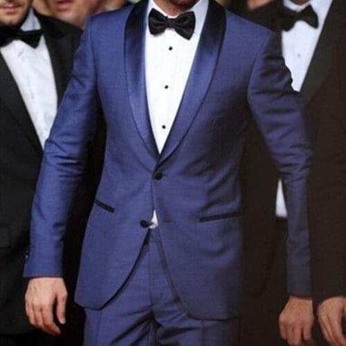 New Handsome Fashion Custom Purple Two Button Men Suit Slim Fit Groomsmen For Wedding Dinner Beach Party Sets(Jacket+Vest+Pants)