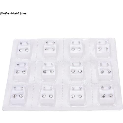 Hot Sale Alloy Disposable Ear Stud Piercing Gun Piercer Tool Safe Earring 12 Pairs Piercing Jewelry color