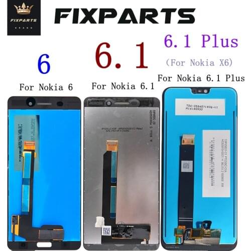 For Nokia 6 LCD Display Touch Screen Digitizer X6 2018 TA-1054 TA-1050 TA-1045 For Nokia 6.1 Plus LCD Screen Replacement