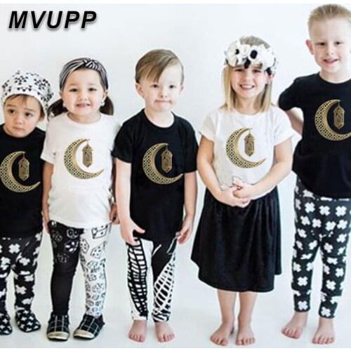 Ramadan family look tshits fashion mother and me summer outfits parent-child father son cotton matching clothes 2020 new product