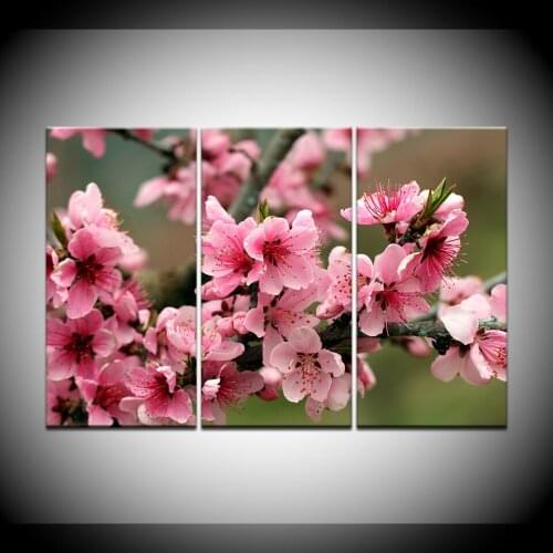 Romantic Nordic Flowers Poster Canvas Painting Wall Art Pictures For Lving Room HD Posters And Prints Pink Green Home Decorative