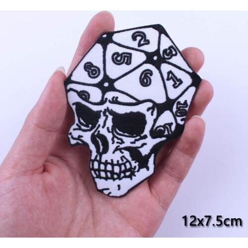 DIY Skull Patch Iron On Patches For Clothing Letter Badge Embroidered Patches On Clothes Retro Cloth Applique Patches Stickers