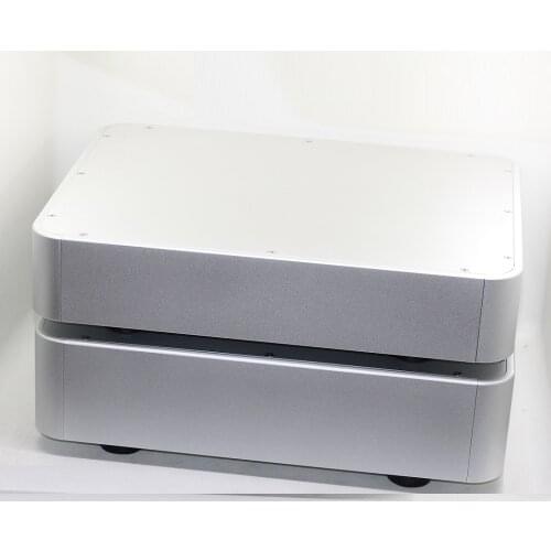 Dedicated Profile Aluminum Chassis Pre Amp DAC PSU Case Tube Power Amplifier Housing DIY Curved Coner Box W430 H100 D330