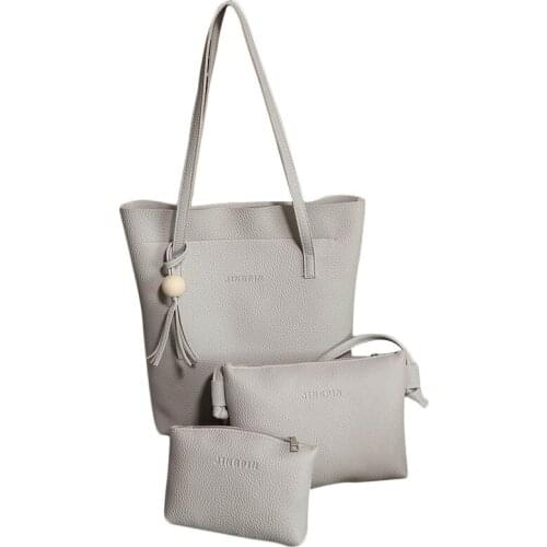 3 Pcs Set Women Messenger Bag Leather Tassels Big Capacity Casual Shoulder Bags Fashion Shopping Hiking Handbag Best Sale-WT