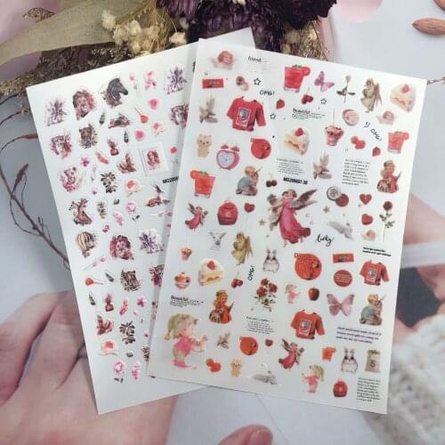 High Quality Back Adhesive Nail Stickers Paper Sticker Fashion Nail Decals Angels lions and Girls Manicure for Women Girls Gifts