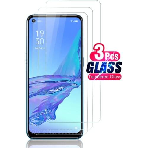 3pcs protective glass for oppo a53 a53s a52 a72 a92 a31 a91 a5 a9 2020 reno 4 lite glasses screen protectors tempered glas film