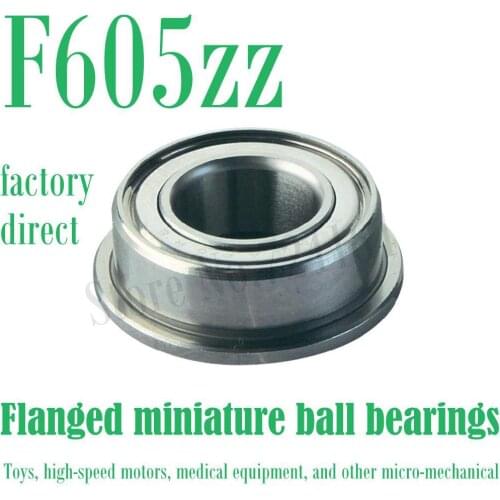10PCS Free Shipping F605ZZ Flanged bearing RF1450ZZ FL605ZZ 5*14*5 mm Shielded Miniature Ball Bearings Motor