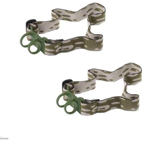 2 Pcs Headband Elastic Hands Free Headlamp Strap For 22-30mm Torch Flashlight Damom