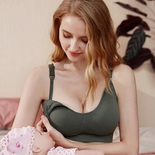 Maternity Nursing Bra Pregnant Women Mother Mama Open Breast Bra Cotton Wire Free Sleep Underwear Lactating Nursing Bralette
