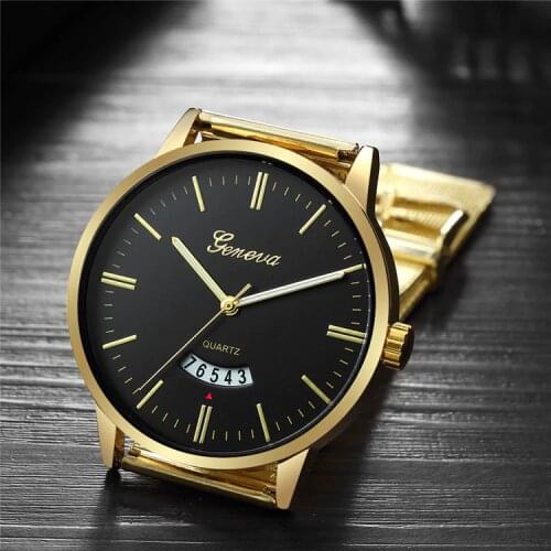 Brand New Geneva Mens Watch Ultra Thin Stainless Steel Clock Male Blue Glass Sport Watch Men Wrist Watch relogio masculino