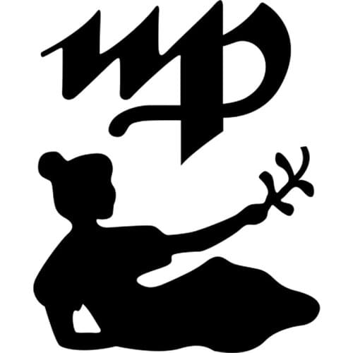 CS-10486# Virgo Zodiac Sign (2) Vinyl Decal Car Sticker Waterproof Auto Decors on Truck Bumper Rear Window