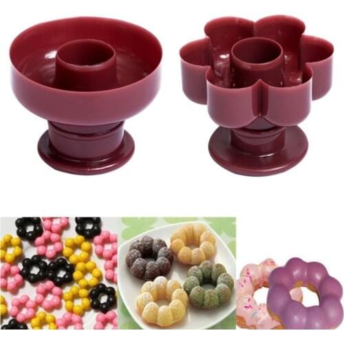 Flower round DIY Donut Mold Cake Decorating Tools Plastic Desserts Bread Cutter Maker Baking Supplies Kitchen Tools