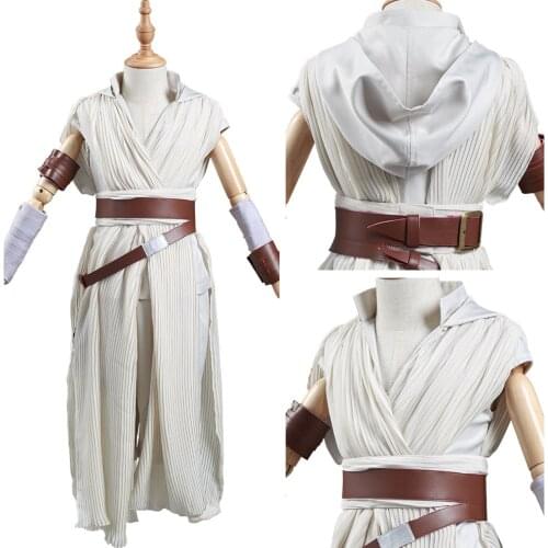 The Rise of Skywalker Rey Cosplay Costume Kids Children Outfits Halloween Carnival Suit
