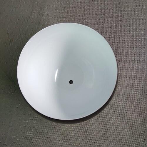 Dia.200mmx155mmH aluminium lampshade bulb cage inner white outer black for pendant light DIY