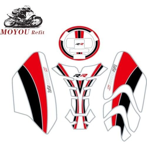 For BMW S1000RR S1000 RR R HP4 S1000R Motorcycle 3D Carbon Fiber Tank Gas Cap Pad Filler Cover Fish bone Sticker Decals
